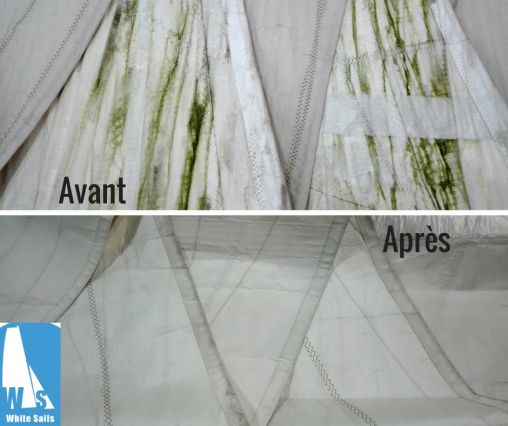 Avant Après voiles Verdure chute et bande UV