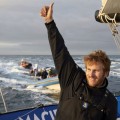 Arrivée triomphal de François Gabart, le 17 décembre 2017 à Brest, bouclant son Tour du Monde en 42 jours 16 h 40 min